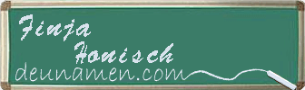 Finja Honisch Visitenkarte
